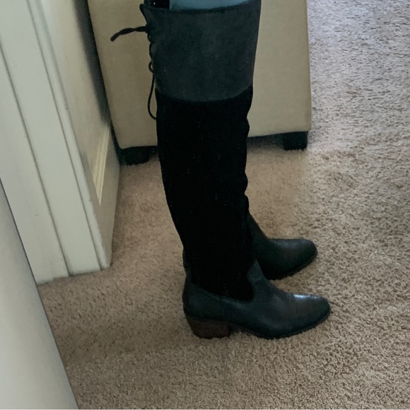 Lucky Brand Leather and Suede Komah Boots - Picture 3 of 9